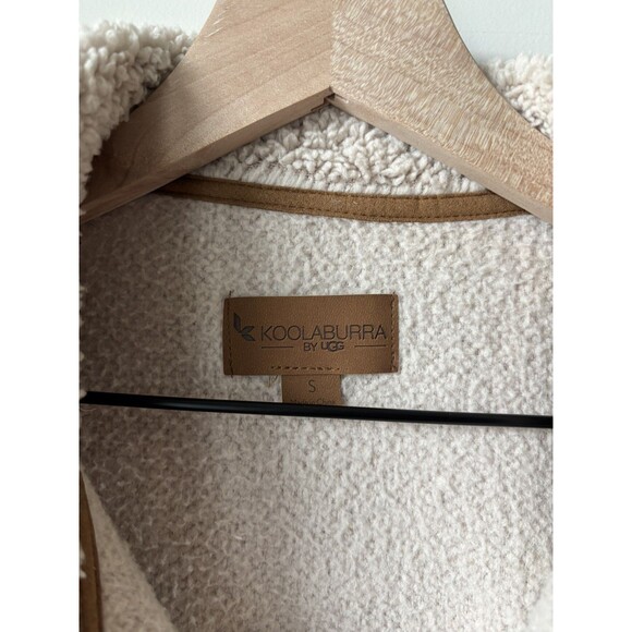 Koolaburra by UGG  Women’s S Open Front Cream Tone Brushed Sherpa Pockets Vest - Picture 2 of 6